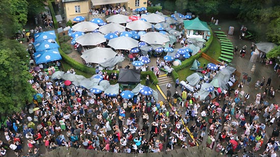 Es war schon deutlich leerer als sonst auf dem Kocherlball 2019 (©Foto: Martin Schmitz)